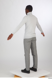 Kavan black sneakers casual dressed grey trousers standing white long…